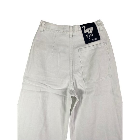 Sandrine Rose Womens Dust White Denim Jeans Wide Leg Size 24 NEW‎ - Picture 4 of 9